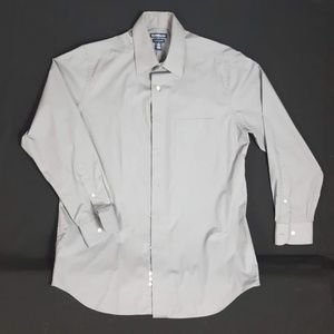 Croft & Barrow Mens Dress Shirt Sz S Gray Classic